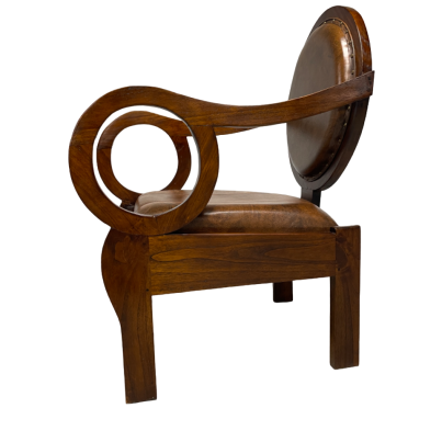 Lajos Kozma Art Deco Circular Chair FRONT
